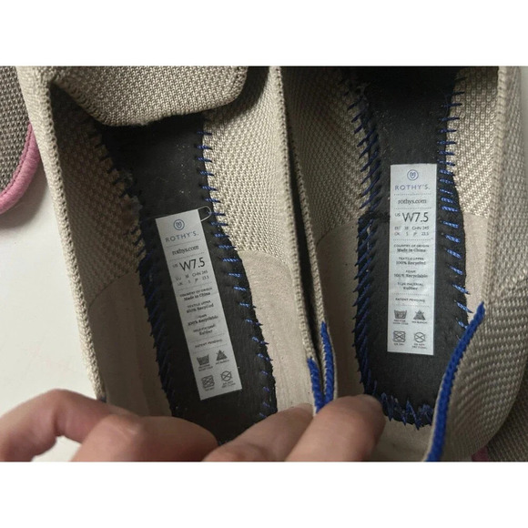 Rothy's The Loafer Round Toe Slip-on Flat Knit Shoes W7.5 - Picture 7 of 8